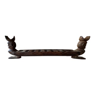 Antique Carved Congkak Mancala Sculpture For Sale