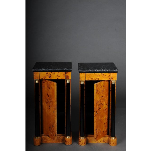 Classic Maple Root Bedside Table in Biedermeier Style For Sale - Image 15 of 16