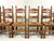 Wood Rustic Oak Razor High Back Dining Chairs, 1960s, Set of 6 For Sale - Image 7 of 18