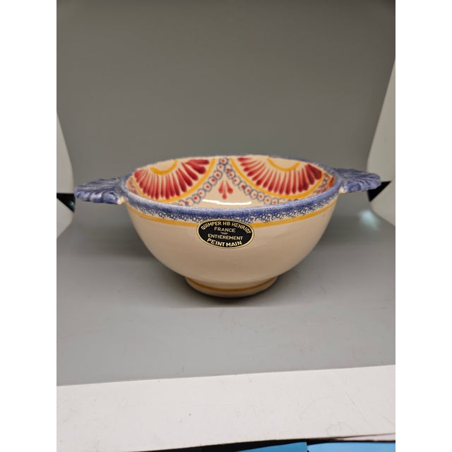 Vintage "Ear Bowl" Breton bowl HENRIOT QUIMPER
