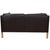 Børge Mogensen Model 2442 2-Seater Sofa in Brown Leather by Børge Mogensen for Fredericia, 1970s For Sale - Image 4 of 16
