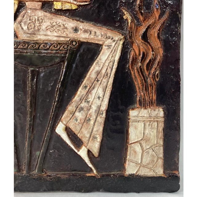 Mid 20th Century Oracle of Delphi Ceramic Wall Art For Sale - Image 5 of 9