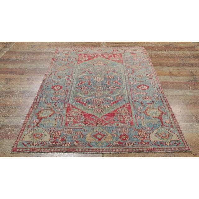 Textile Antique Persian Malayer Rug - 03'09 X 06'10 For Sale - Image 7 of 9