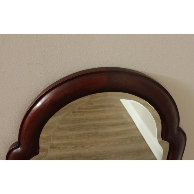 Queen Anne Style Solid Mahogany Keyhole Wall Mirror For Sale - Image 12 of 12