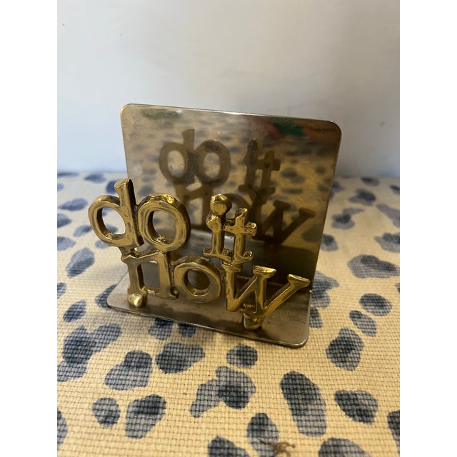 Do It Now Vintage Brass Paper Organizer For Sale - Image 4 of 8