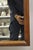 Vintage Mid Century Modern Sculpted Walnut Rectangular Modernist Wall Mirror For Sale - Image 4 of 10