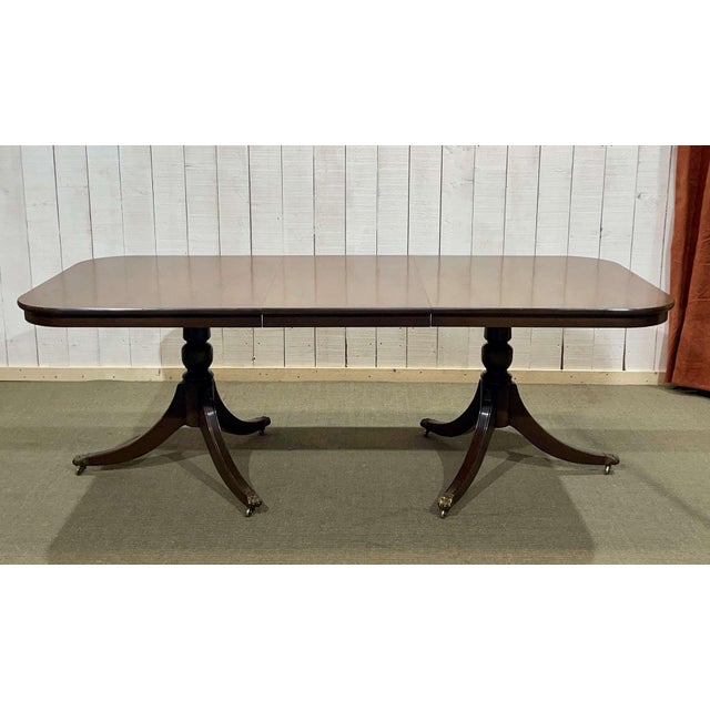 English Regency Walnut Table with 1 Extension, 1950s For Sale - Image 14 of 14
