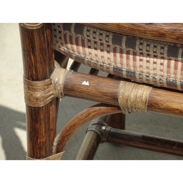 Set of Six Vintage McGuire Balboa Organic Bamboo Ratten Dining Chairs For Sale - Image 13 of 14