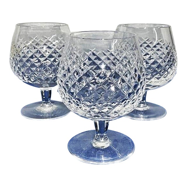 1980s Waterford Alana Brandy Snifter Glasses, Set of 3 For Sale