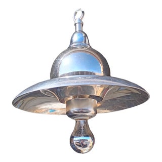 1990s Aluminum and Steel Space Age Style Pendant Lamp For Sale