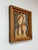 This striking vintage brutalist figurative oil painting on board, signed "Simon 1970," is a boldly conceived and genuinely...