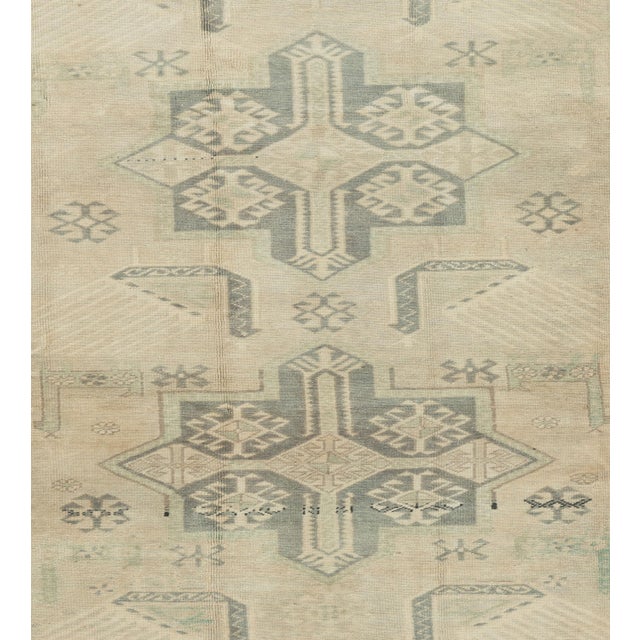 Tan Vintage Subdued Turkish Oushak Rug 4'5 X 7'2 For Sale - Image 8 of 8