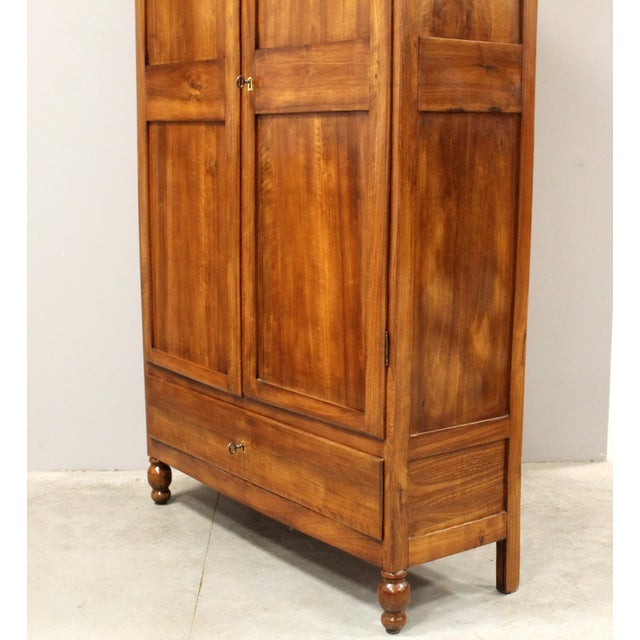 Italian Wardrobe in Walnut, 19th Century For Sale - Image 10 of 14