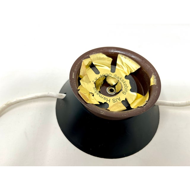 1970s 1970s Danish Modern Minimalist Metal Brown Eyeball Adjustable Lamp by Hamalux For Sale - Image 5 of 7