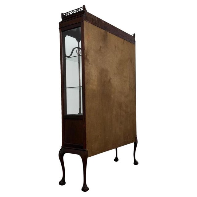 Brown Antique English Mahogany Display Cabinet by Morgan & Co., 1900s For Sale - Image 8 of 11