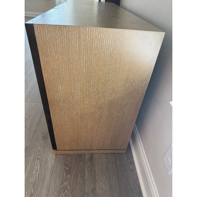 Uttermost/Revelation White Linen 3-Door Cabinet For Sale - Image 12 of 12