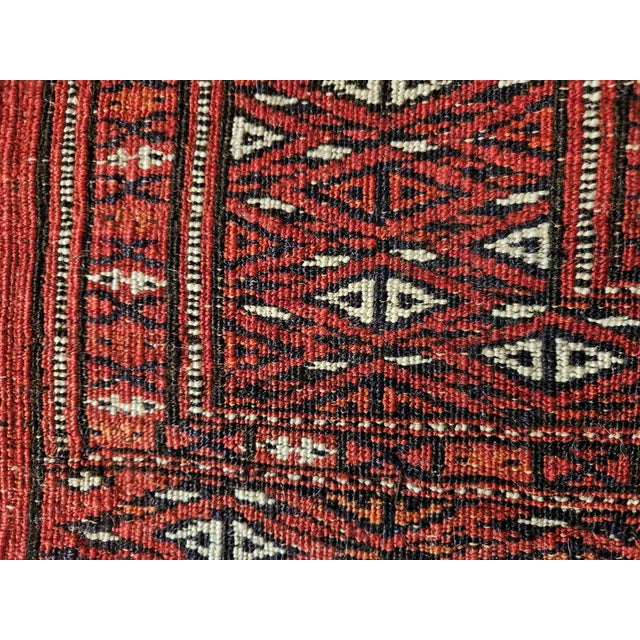 1960s Vintage Hand-Knotted Turkmen Tekke Wool Rug, 1960s For Sale - Image 5 of 7