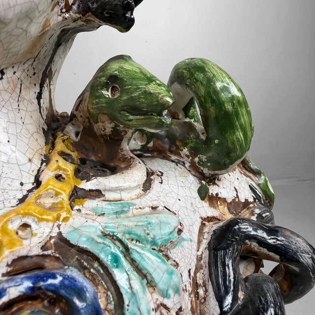 Early 21st Century Anthropomorphic Ceramic Bust Vase by Gennaro Condurso, Seminara, Italy, 2010s For Sale - Image 5 of 17