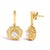 Contemporary 14K Yellow Gold Plated Sterling Silver 5/8 Cttw Lab Grown Diamond Flower Drop Earrings, Pair For Sale - Image 3 of 4