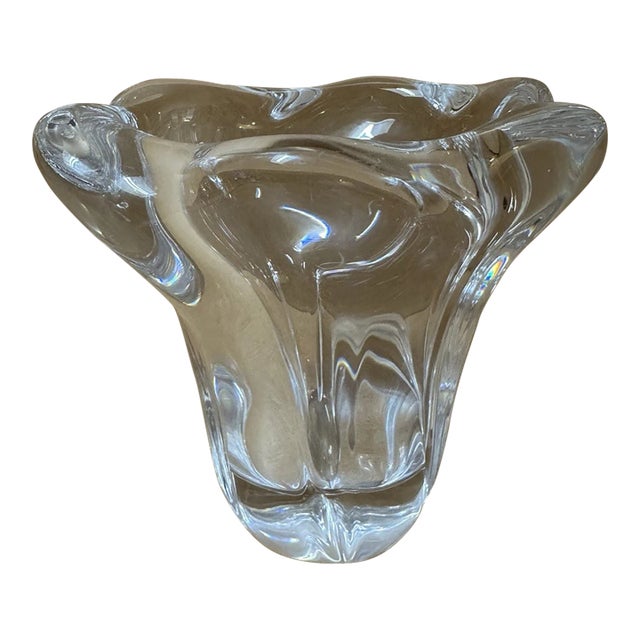Vintage Daum France Crystal Vase For Sale