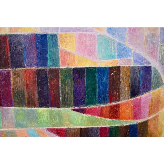 Daniel De Linière, Illumination, 1970s, Oil on Canvas For Sale - Image 4 of 10