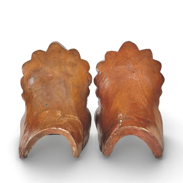 Antique Glazed Terracotta Architectural Elements - A Pair For Sale In Chicago - Image 6 of 7