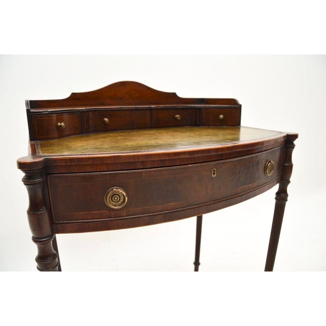 Brown Regency Sheraton Escritoire Desk, 1910 For Sale - Image 8 of 11