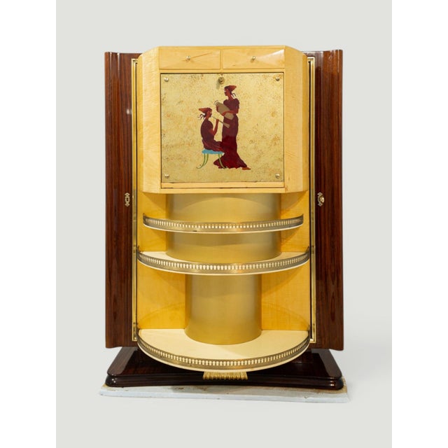 Mid-Century Italian Revolving Cabinet Bar by Vittorio Dassi, 1950s For Sale - Image 10 of 18