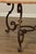 Tuscan Style Iron Scroll Base Round Marble Top Dining Table For Sale - Image 10 of 12