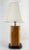 We are offering this simple burlwood walnut veneered simple decorative lamp, the lamp shade is not included. There is some...
