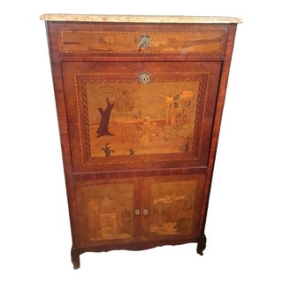Louis XV Wooden Marquetry Secretary, 1950 For Sale
