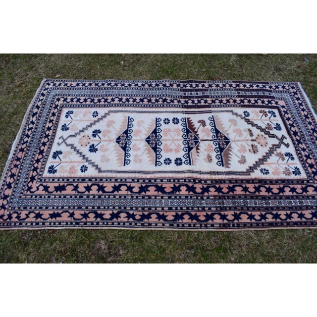 Oriental Area Rugs Wool Turkish Oushak Rug For Sale - Image 9 of 13