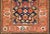Early 20th Century Antique Caucasian Rug With All-Over Design in Royal Blue Field Soft Red & Green For Sale - Image 9 of 12