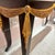 Brown Vintage Dark Wood Console Table With Gold Gilt Draped Valance Detail For Sale - Image 8 of 11