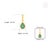 14k Gold Natural Zambian Pear-Cut Emerald Bezel Set Solitaire Pendant For Sale - Image 11 of 14