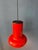 Vintage Space Age Red Cone Pendant Lamp For Sale - Image 4 of 11