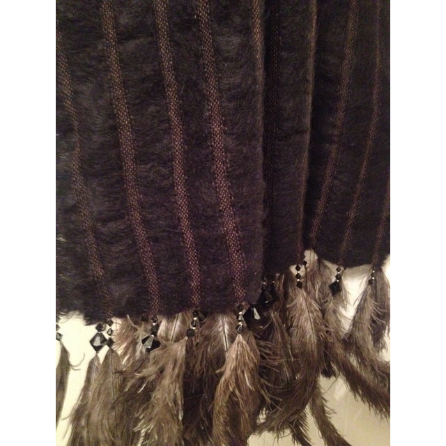 Mohair & Ostrich Feather Throw Chairish