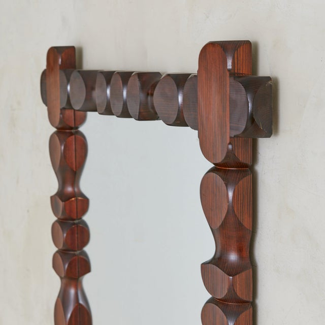 Mid-Century Modern Swedish Pine Wall Mirror by Glas Mäster Markaryd No .02, 1970s For Sale - Image 3 of 18
