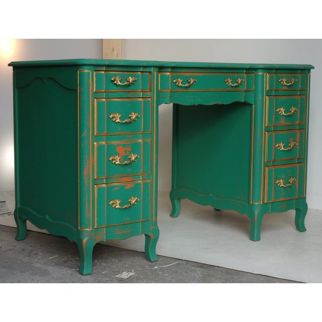 Vintage 9Drawer Provincial Desk Chairish