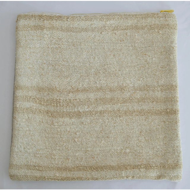 Farmhouse Handmade Hemp Kilim Rug Pillow Cover For Sale - Image 3 of 5