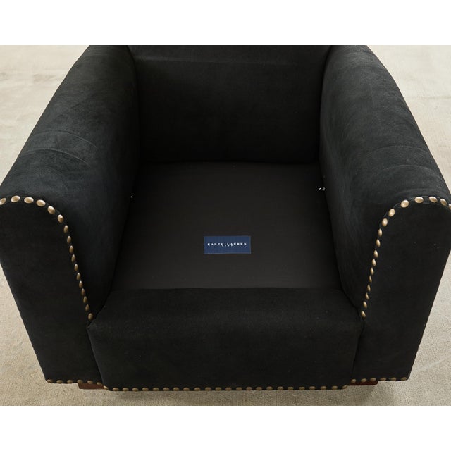 Ralph Lauren Italian Vegan Suede Colorado Club Chair For Sale - Image 16 of 18