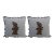 Metallic & Chenille Floral Appliqued Linen Pillows, a Pair For Sale