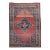19th Century Persian Bidjar Rug, Hand-Knotted Wool, Geometric Pattern, Red & French Blue, 8x12 For Sale