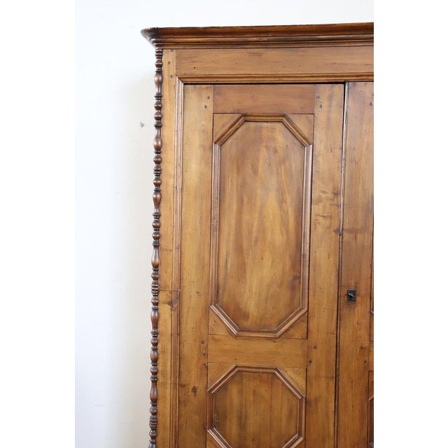 Antique Poplar Wood Wardrobe For Sale - Image 10 of 13