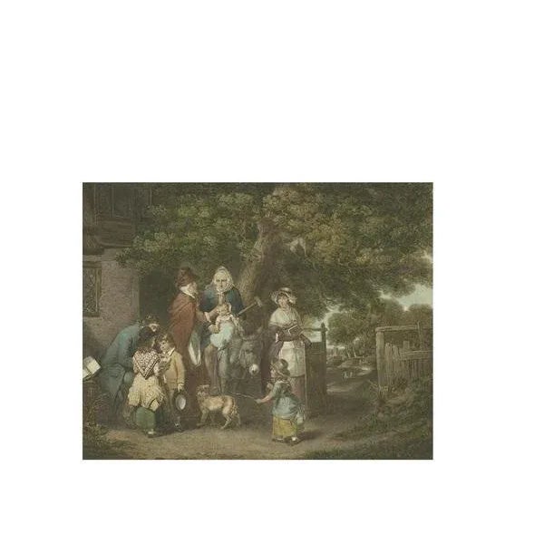 Mutter after W.R. Bigg, Village Scenery with Grandmother on a Donkey, 1800, Print For Sale - Image 4 of 7