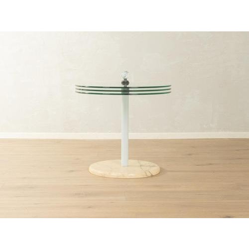 Vintage Postmodern Glass and Marble Side Table For Sale - Image 9 of 14