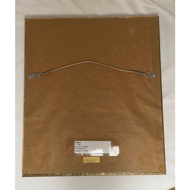 Paint Hand Painted Watercolor of a Pelican Head, Framed For Sale - Image 7 of 7