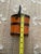 Antique Primitive Wooden Forged Iron Rice Berry Bucket Orange For Sale In Chicago - Image 6 of 9