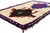21956 Vintage Azilal Boucherouite Moroccan Rug, 03'11 x 05'09. The Twin Blessings: A Vintage Azilal Moroccan Masterpiece...
