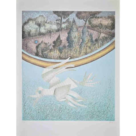 Enrico Benaglia, Paper Bird, 1990s, Lithograph For Sale